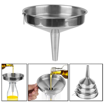 Stainless Steel Kitchen Funnel – Wide Mouth, Dishwasher Safe