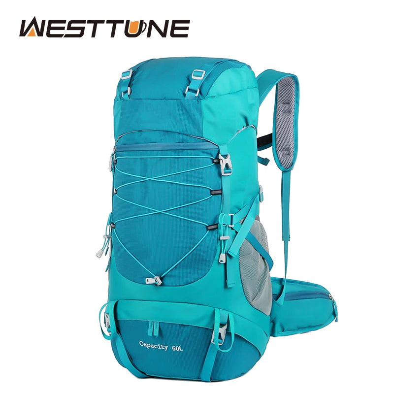50L Hiking Backpack with Rain Cover – Mountaineering Outdoor Rucksack