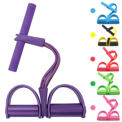 4-Tube Pedal Resistance Band – Home Fitness Puller