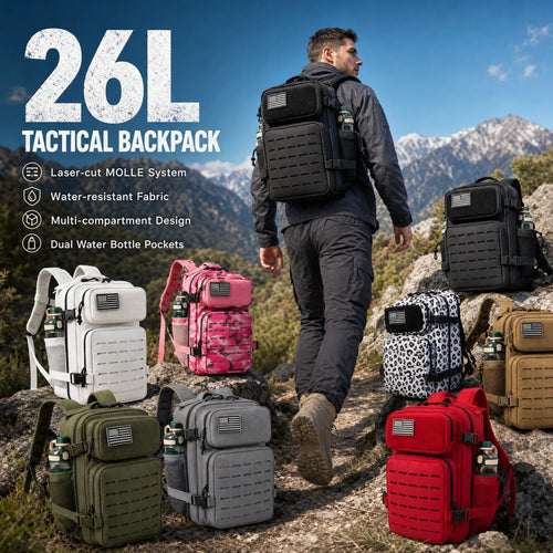 26L Tactical Backpack – MOLLE Hiking & Outdoor Rucksack