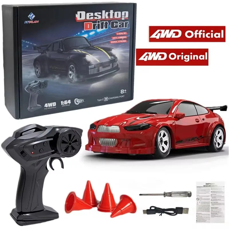 4WD RC Drift Car Lightning Racing 1:43 & 1:64 Scale with LED Lights