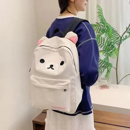 Rilakkuma Korilakkuma Embroidered Waterproof School Backpack
