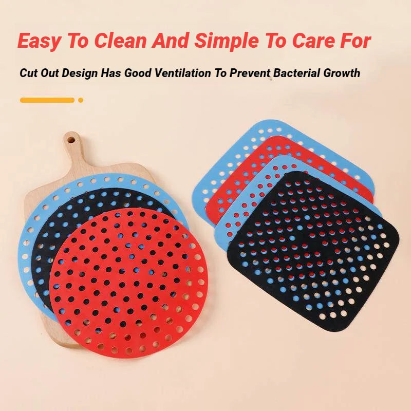 Silicone Air Fryer Liner Reusable Non-Stick Mat 7.5"