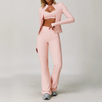 Women's Yoga Set 2-3 Piece Workout Tracksuit with Sports Bra