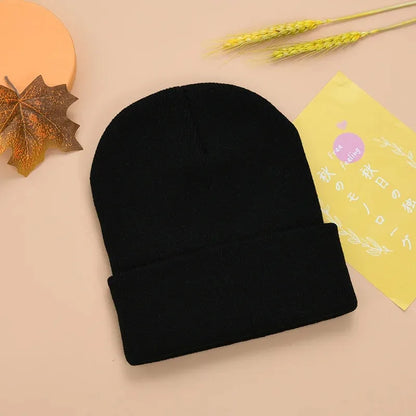 Knit Beanie Hat Warm Stretch Crochet Cap for Women & Men