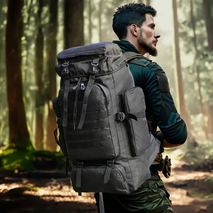 Large Tactical Mountaineering Backpack 80L/100L MOLLE Hiking Bag