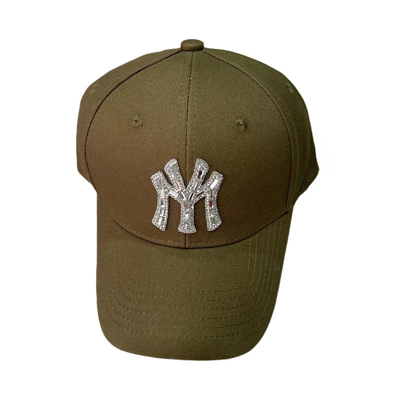 Rhinestone Baseball Cap for Women – Casual Adjustable Dad Hat