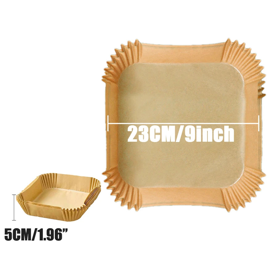 Air Fryer Disposable Paper Liners – Non-Stick Parchment Mats