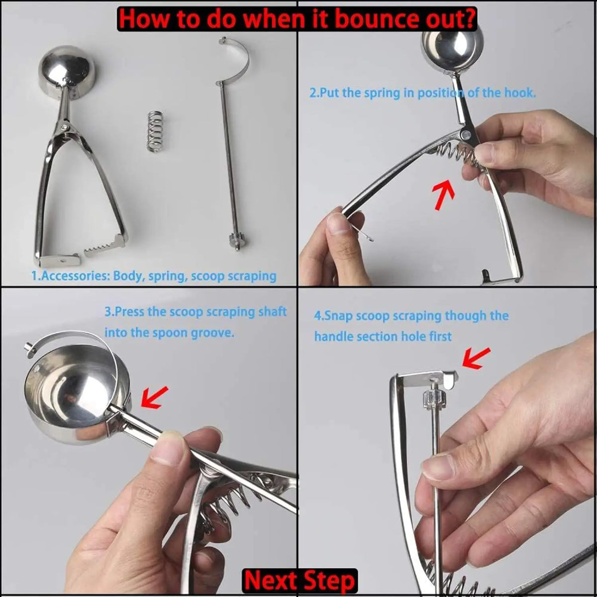 Cookie Scoop – Stainless Steel Trigger Dough Scoop for Baking