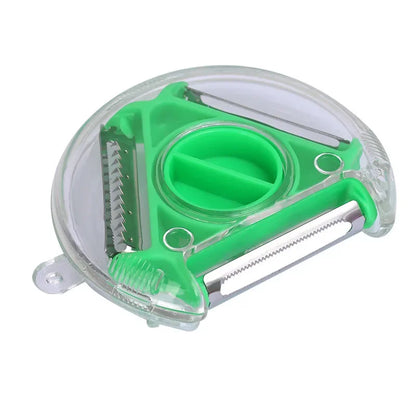 3-in-1 Magic Peeler Set – Rotary Slicer, Shredder & Julienne Peeler