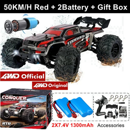 4WD RC Car 1/16 Scale – 50/80KM/H High Speed Off-Road Remote Control Truck