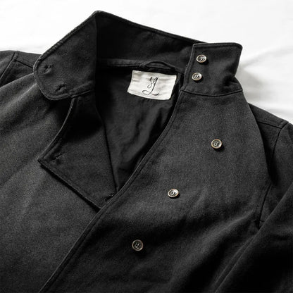 Y2K Fencing Jacket – Vintage Wash Canvas Unisex Gothic Streetwear