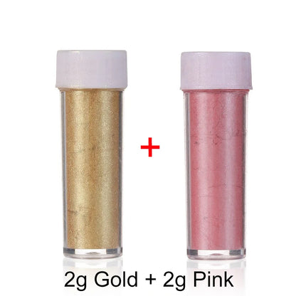 Edible Glitter Powder – Gold & Silver Shimmer Dust for Cake, Macaron & Pastry Decorating