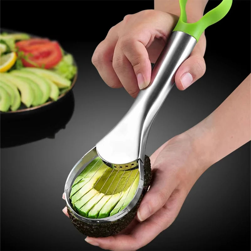 Avocado Slicer & Cutter – 2-in-1 Stainless Steel Fruit Tool