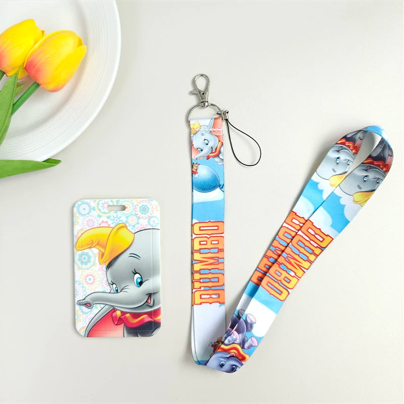 Anime Cartoon Lanyard with ID Card Holder & Keychain Strap