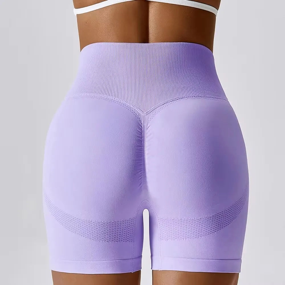 Seamless High-Waist Scrunch Butt Shorts for Women