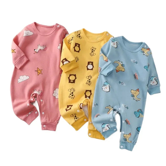 Baby Romper Long Sleeve 100% Cotton – Newborn to 18M