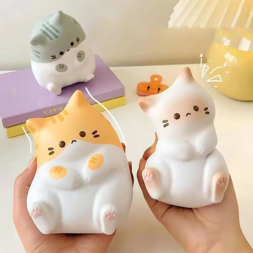 Cat Squishy Stress Relief Toy – Slow Rising PU Squeeze Ball