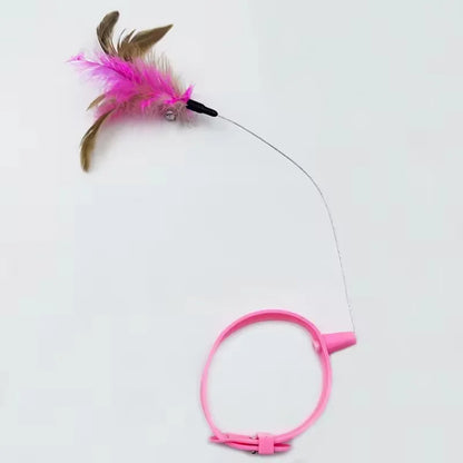 Cat Teaser Wand Toy - Steel Wire, Dragon & Fish, Bell, Interactive