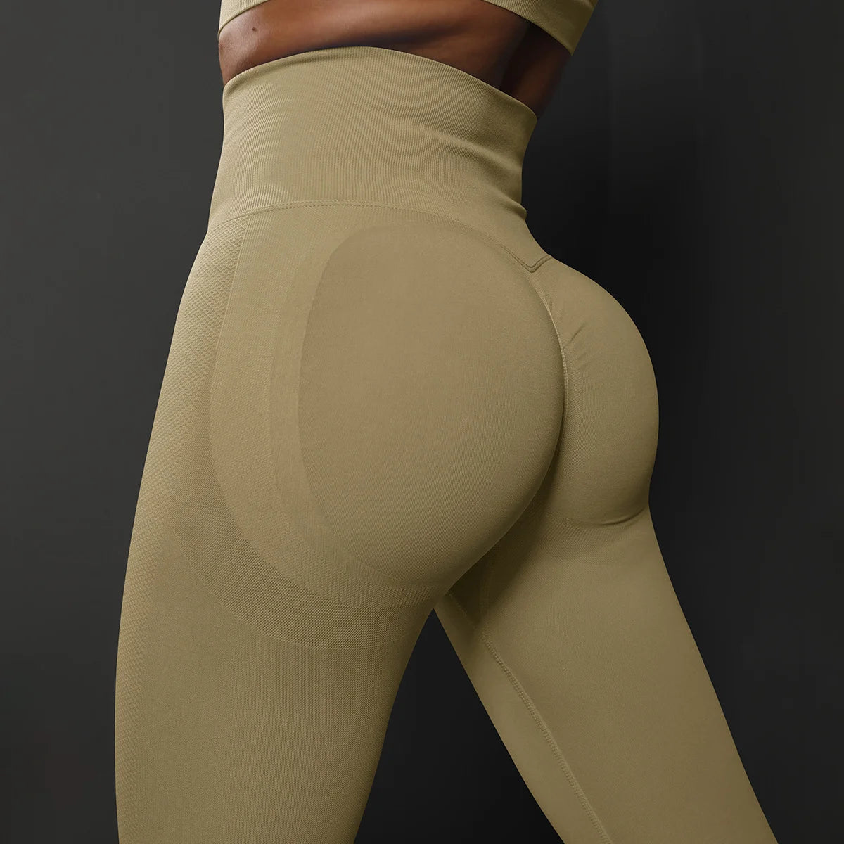 Women's High-Waist Yoga Leggings – Seamless Push-Up Gym Pants