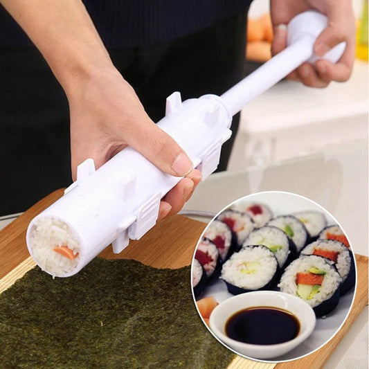 Sushi Roll Mold Maker – Push-Type Rice Ball & Seaweed Shaper Tool