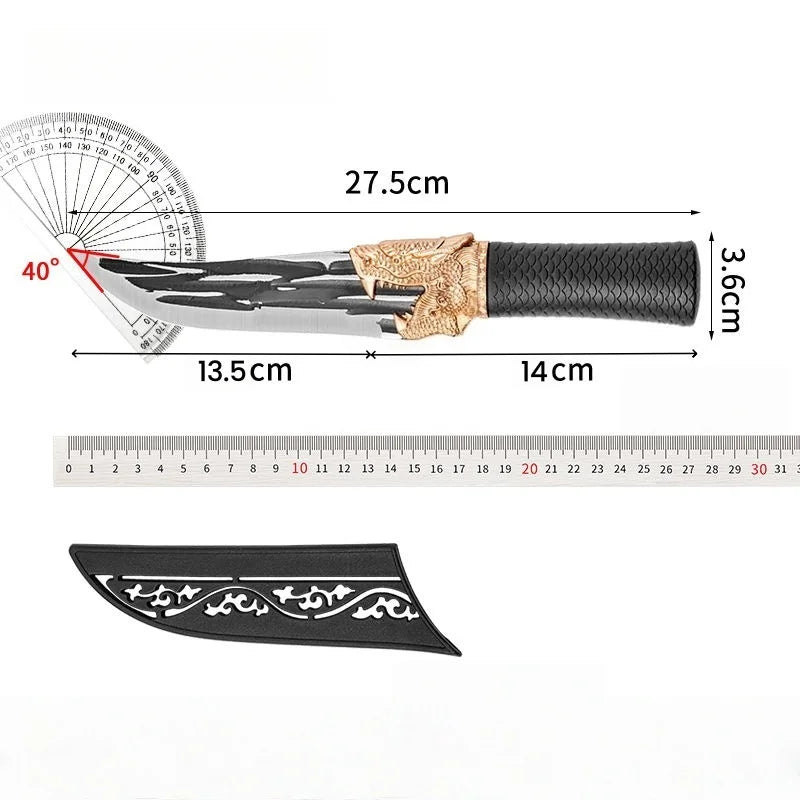 Stainless Steel Boning Knife with Dragon Handle & Sheath