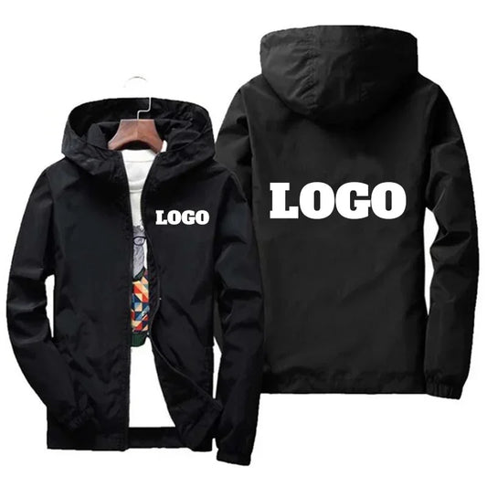 Custom Print Men's Windbreaker – Personalized Hooded Jacket