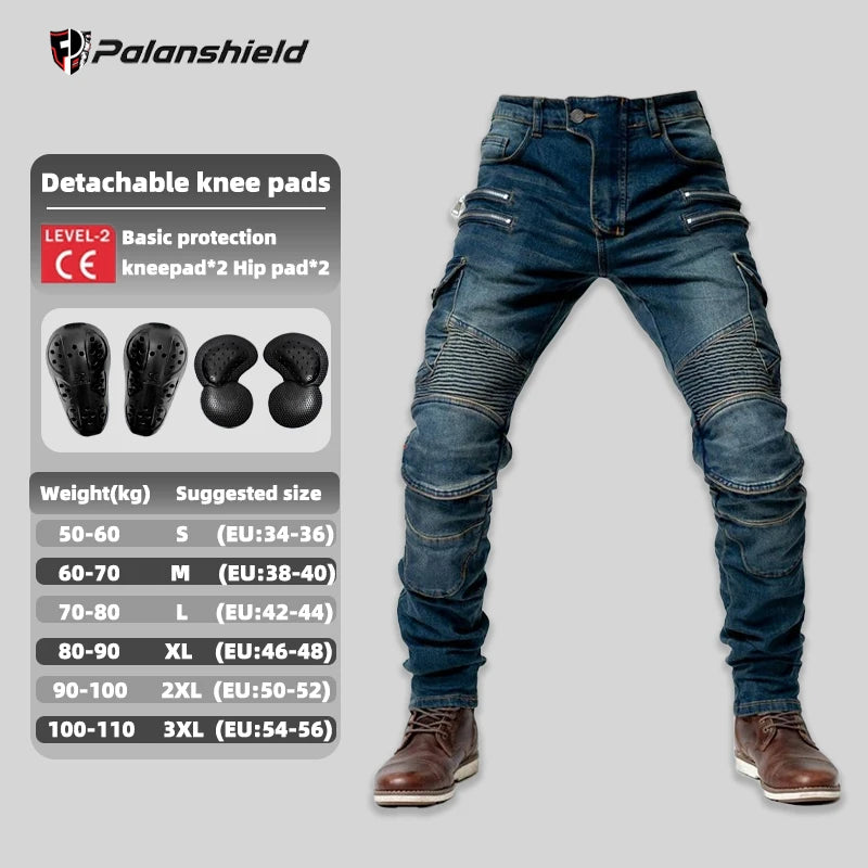Motocross Riding Jeans with CE Armor Pads – Men & Women