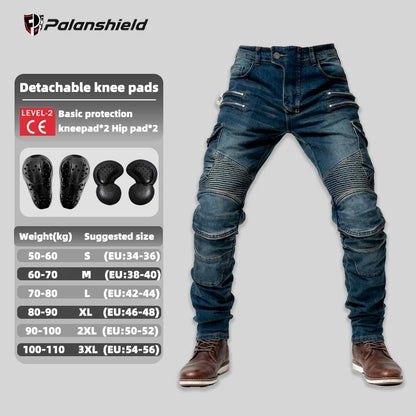 Motocross Riding Jeans with CE Armor Pads – Men & Women