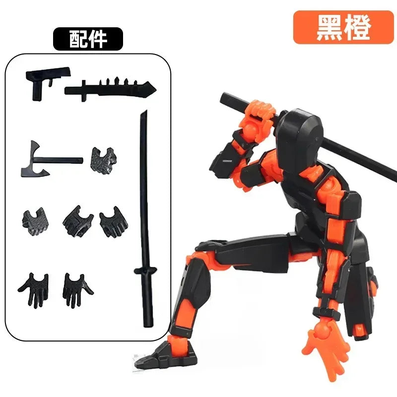 3D Printed Multi-Jointed Robot Action Figure – Full Articulation with Accessories