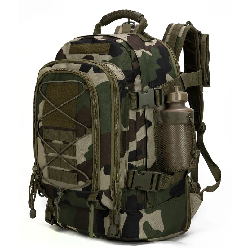 60L Military Tactical Backpack MOLLE Army Rucksack for Hiking & Camping