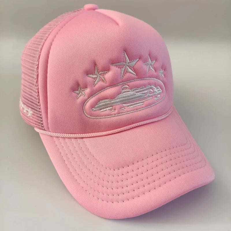 Five Star Mesh Trucker Hat – Unisex Hip Hop Snapback Cap