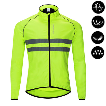 Cycling Windbreaker Vest Men Packable Windproof Reflective Jacket