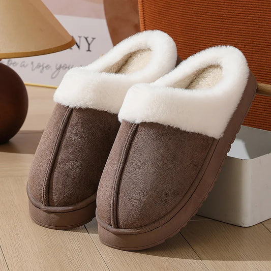 Women's Plush Winter Slippers – Warm Fur-Lined House Shoes