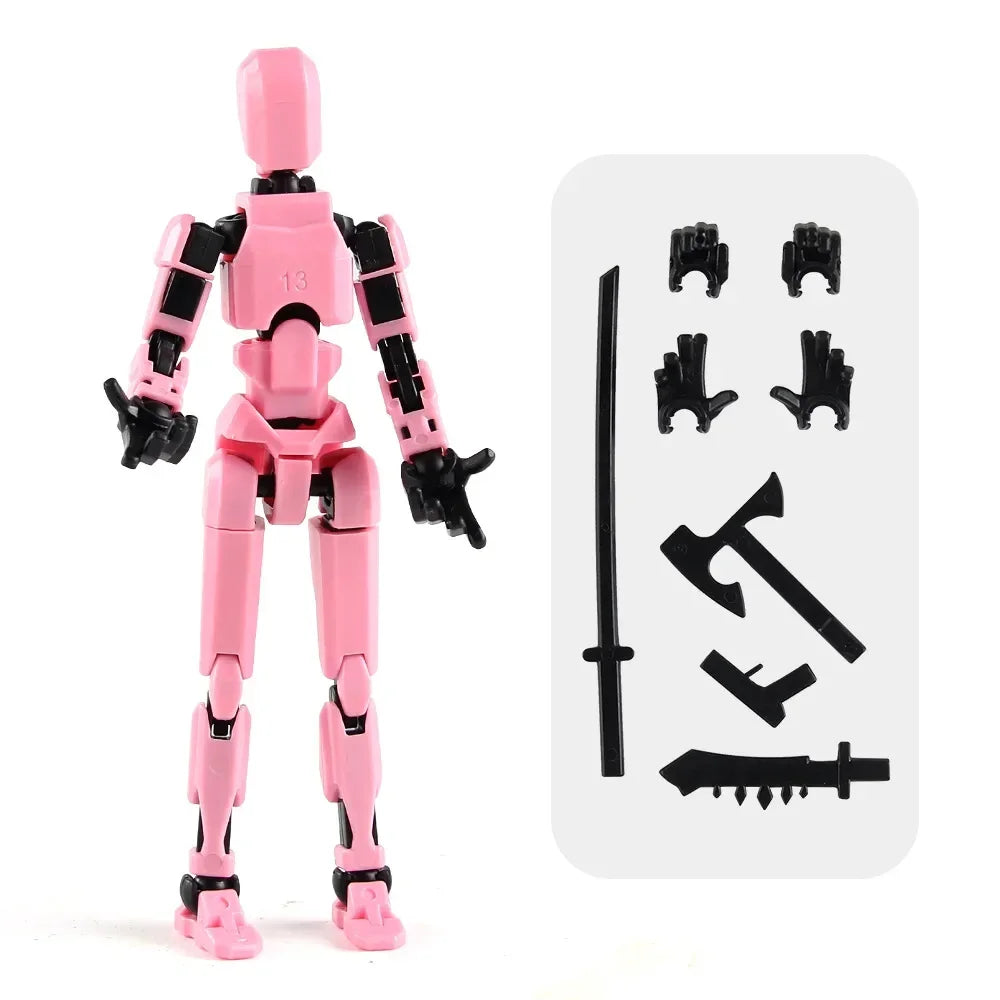 3D Printed Multi-Jointed Robot Action Figure – Full Articulation with Accessories