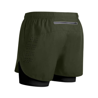 Men's Reflective Running Shorts – Double-Layer Quick-Dry Training Shorts
