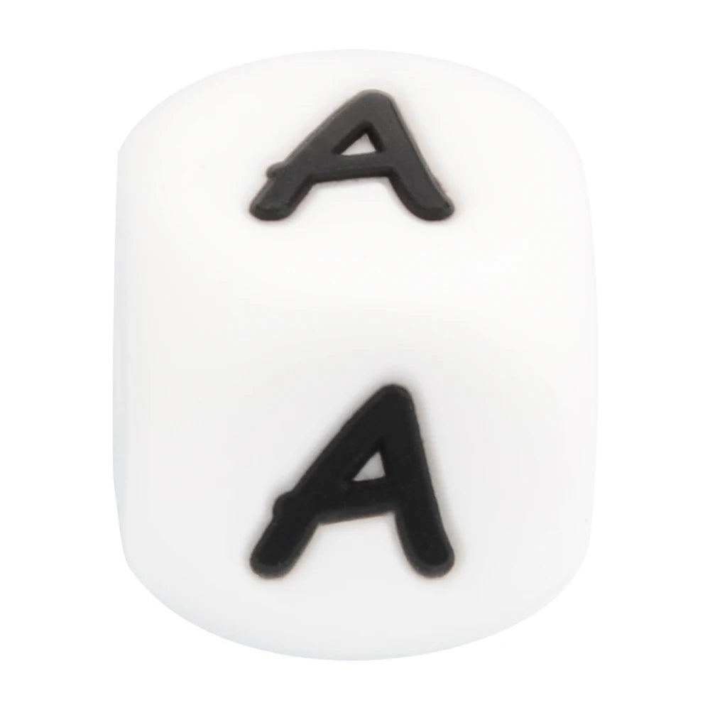 Silicone Alphabet Letter Beads 12mm – 40pcs Food Grade Teething