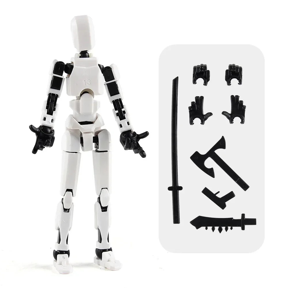 3D Printed Multi-Jointed Robot Action Figure – Full Articulation with Accessories