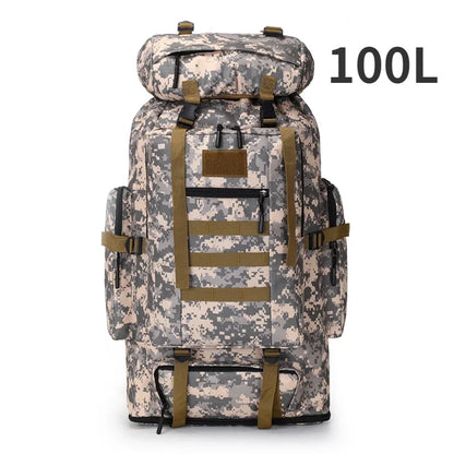 Large Tactical Mountaineering Backpack 80L/100L MOLLE Hiking Bag