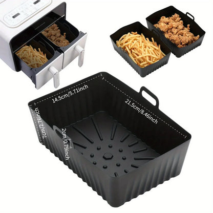 Silicone Air Fryer Liner – Reusable Rectangle Basket Insert