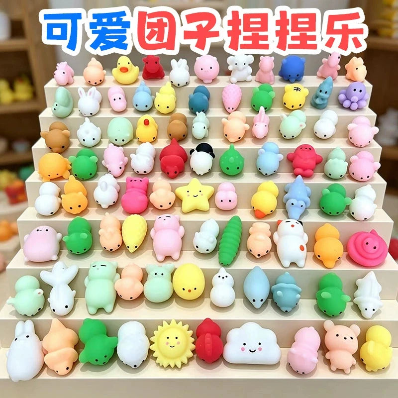 Kawaii Mochi Squishy Animal Toys – Stress Relief Party Favors