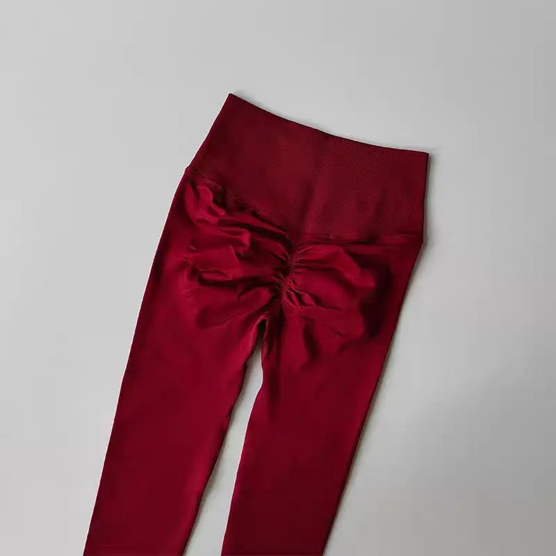 Women's High-Waist Yoga Leggings – Seamless Push-Up Gym Pants