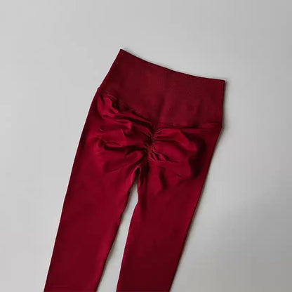 Women's High-Waist Yoga Leggings – Seamless Push-Up Gym Pants