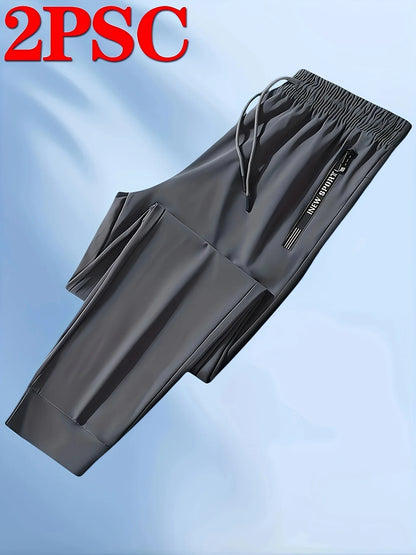 2-Pack Men's Quick-Dry Jogger Pants – Stretch Sweatpants