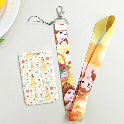 Anime Cartoon Lanyard with ID Card Holder & Keychain Strap