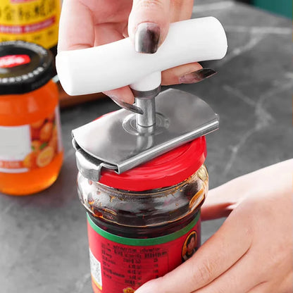Jar Opener Stainless Steel Adjustable Multi-Use Bottle & Can Lid Tool