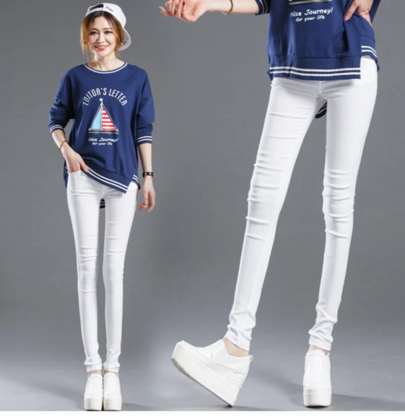 Women's Skinny Pencil Pants – Slim Stretch Office Trousers