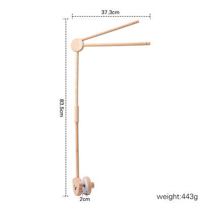 Wooden Baby Mobile Arm Bracket for Crib – Newborn Hanging Toy Holder