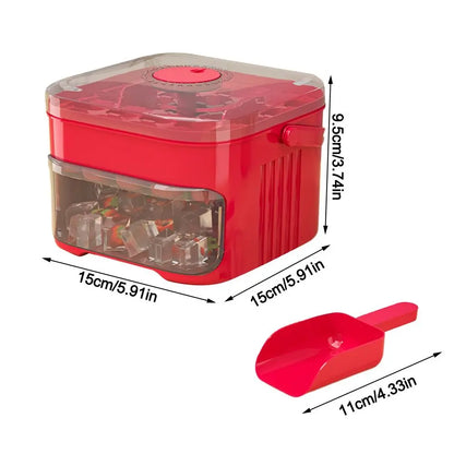 Ice Cube Tray with Storage Box – 50-Cube Double Layer Press