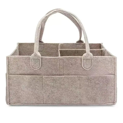 Felt Baby Diaper Caddy Organizer – Large Capacity Storage Bag